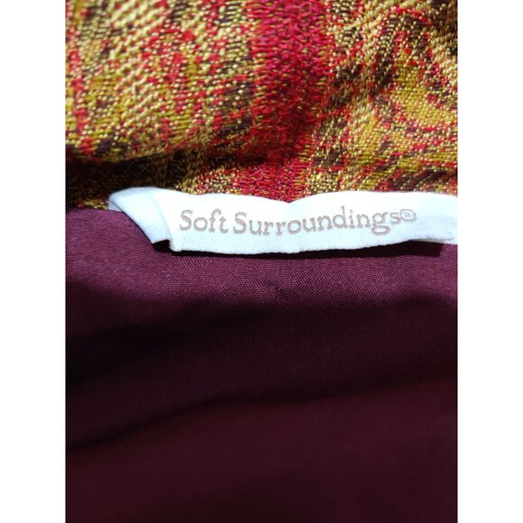 Soft Surroundings M Jacket Boho Floral Patchwork Embroidered Wool Silk Kimono - Picture 5 of 16